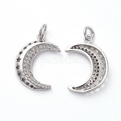 Латунные микропаве прозрачные подвески с фианитом KK-I658-32A-P