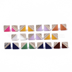 Серьги из смолы и дерева EJEW-N017-005A