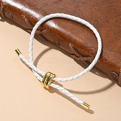 Кожаные браслеты плетеного шнура BJEW-G675-06G-06