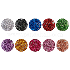 1000шт 10 цвета алюминиевые прыжковые кольца&nbsp;ALUM-CJ0001-20