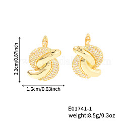 Элегантные серьги-гвоздики из латуни с прозрачным кубическим цирконием&nbsp;NN5880-1