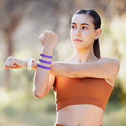 Плоский простой браслет из силиконового шнура для мужчин и женщин BJEW-WH0016-32E