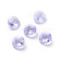 ガラスのラインストーンチャーム  多面カット  コーン  ミックスカラー  6x3mm  穴：1mm&nbsp;X-RGLA-L017-B-M