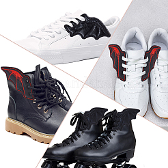 2 Paar 2 Stile Halloween Kunstleder Schuhschnalle für DIY Schuhzubehör&nbsp;AJEW-GF0011-82C