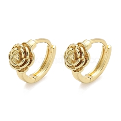 Серьги-кольца из розовой латуни EJEW-Z102-03G