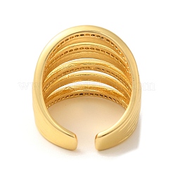 Открытые манжеты из латуни с микропаве кубический цирконий&nbsp;RJEW-U008-08G