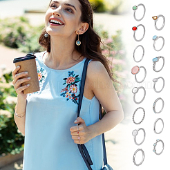 2 комплект из 2 колец из сплава&nbsp;RJEW-UN0003-03P