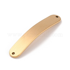 Шармы-подвески из нержавеющей стали 304 с изогнутым прямоугольным ворсом&nbsp;LS-STAS-R222-03G