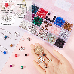 Наборы для самостоятельного изготовления подвесок из натуральных и синтетических бусин и сплавов DIY-SC0028-20