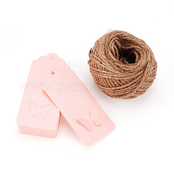 Ювелирные изделия дисплей ценники из крафт-бумаги и джутовый шпагат CDIS-TA0001-06D