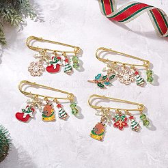 4 шт. брошь-подвеска из сплава с эмалью JEWB-BR00193