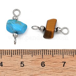 15 pz. 5 colori di ciondoli con maglie di pietre preziose miste naturali e sintetiche&nbsp;PALLOY-JF05360