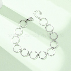 Armbänder aus Edelstahl 304 mit Ringgliedern&nbsp;BJEW-P373-02D-P