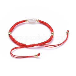 Verstellbare Nylonfäden geflochtene Perlenarmbänder&nbsp;BJEW-JB05259-02