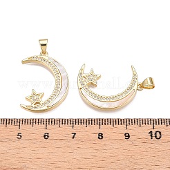 Латунные микропаве прозрачные подвески с фианитом&nbsp;KK-N254-188G