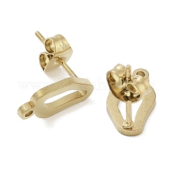 Ионное покрытие самородков (IP) 304 нержавеющая сталь гвоздики серьги фурнитура STAS-I206-107G