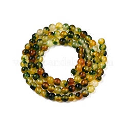 Окрашенные природные белый нефрит бисер пряди&nbsp;G-T140-4mm-A14