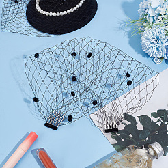 Nylon Fascinator Mesh Gesichtsschleier&nbsp;OHAR-WH0034-09A-01