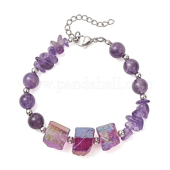 4 bracciale con perline di pietre preziose miste naturali e sintetiche per donna&nbsp;BJEW-TA00713