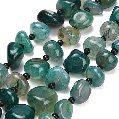 Chapelets de perles veines de dragon en agate naturelle&nbsp;GG-L001-I01-01C