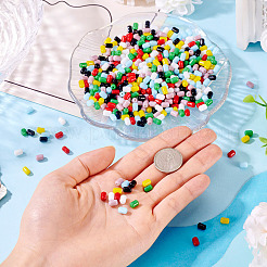 700 шт. 7-х цветные непрозрачные стеклянные бусины GLAA-TA0003-27