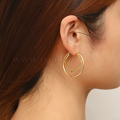 Pendientes de aro de acero inoxidable 304&nbsp;WG456FB-01