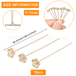 18 шт. латунные штифты&nbsp;KK-BC0009-22