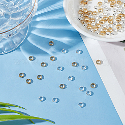 100шт. 2-х цветные латунные бусины-рамки KK-GO0001-62