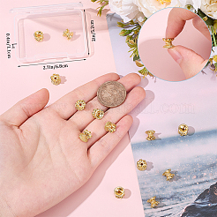 20 шт. латунные бусины лотоса KK-BBC0015-59