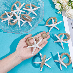 Кольца для салфеток из смолы в виде морской звезды&nbsp;AJEW-WH0270-943
