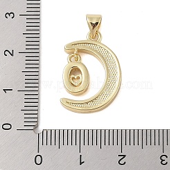 Латунные микропаве прозрачные подвески с фианитом&nbsp;KK-I712-49G-02