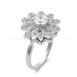 Вращающиеся открытые манжеты-кольца для женщин с изображением подсолнечника&nbsp;LS-RJEW-S402-09P