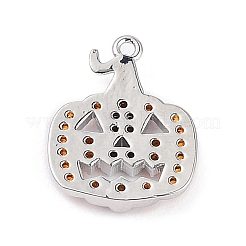 Покрытие стойки латунные оранжевые подвески с кубическим цирконием&nbsp;KK-D031-03P