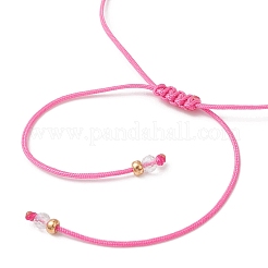 Браслеты с подвеской в виде луны из натурального розового кварца и пресноводной раковины&nbsp;BJEW-MZ00303-03