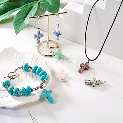 24 Stück 12 Stile natürliche und synthetische gemischte Edelsteinanhänger&nbsp;G-TA0001-38