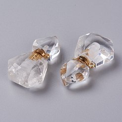 Кулоны для духов с шестигранным кристаллом из натурального кварца&nbsp;G-H241-03E-G