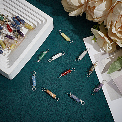 40 шт. 10 стиля подвески-соединители из натуральной смешанной медной проволоки с натуральными драгоценными камнями&nbsp;PALLOY-HY00040