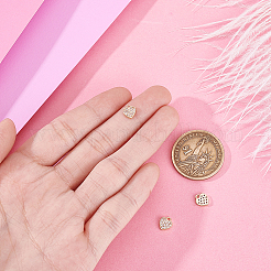 7 шт. латунные подвески в форме сердца с микропаве из кубического циркония KK-GA0002-30