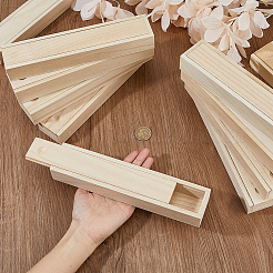 Прямоугольная незавершенная деревянная подарочная коробка для хранения&nbsp;LS-CON-WH0094-38B