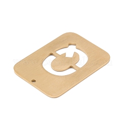 イオンプレーティング（IP）304ステンレスペンダント  アルファベットの長方形  中空  文字.q  32x22x1mm  穴：1.5mm&nbsp;STAS-K216-49Q-G