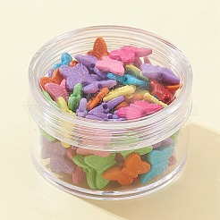 100 шт. Непрозрачные акриловые бусины MACR-FS0001-57