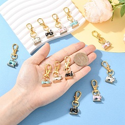 12 шт. 4 стильных эмалевых подвесных украшений из сплава&nbsp;HJEW-YW00158