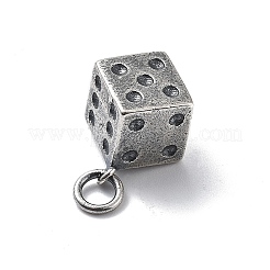 925 подвеска в виде игральных костей из стерлингового серебра с соединительными кольцами STER-R001-02S