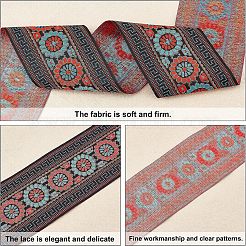 Вышивка лентами из поликоттона в этническом стиле&nbsp;OCOR-WH0073-28