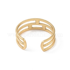 12 шт. ионное покрытие (IP) из нержавеющей стали 304 открытые манжетные кольца RJEW-G312-03G