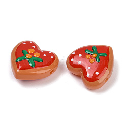 Нити бусин-лэмпворк в форме сердца ручной работы LAMP-P069-04B-02