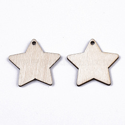 Незаконченные подвески из натурального тополя WOOD-S045-107