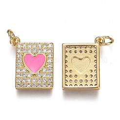 Латунные микропаве прозрачные подвески с фианитом ZIRC-B002-30G