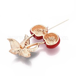 Эмалевые значки из сплава вишни и листьев для лацканов одежды рюкзака JEWB-N009-02KCG