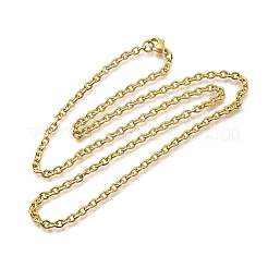 Ожерелья из цепочек из нержавеющей стали толщиной 3 мм 202&nbsp;NJEW-C097-03G